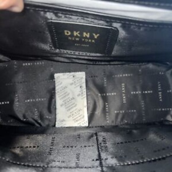 DKNY Layla Leather Large Black Tote Shoulder Bag, NWT - Picture 6 of 7